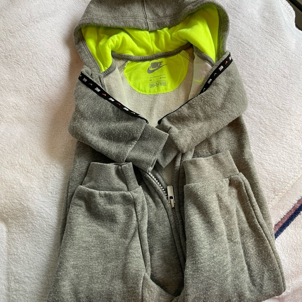 Gray Nike zip up